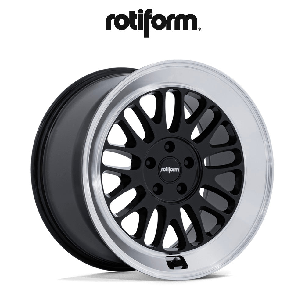 ホンダ シビック用 ロティフォーム SCP 18x8.5J ET 35 フロント&リア グロスブラック／ダイアモンドカットリップ フローフォーミング・アルミニウムホイール４本セット (消費税、送料込み)