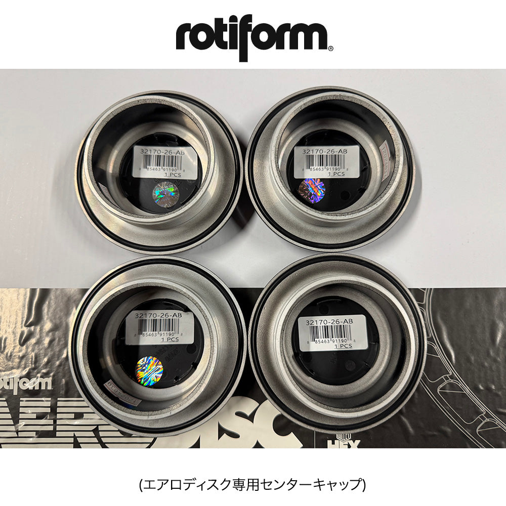 ロティフォーム エアロディスク専用アルミ製センターキャップ４個セット(シルバー)　32170-26-AR: HEX NUT ALUMINUM-CLEAR (消費税、送料込み)