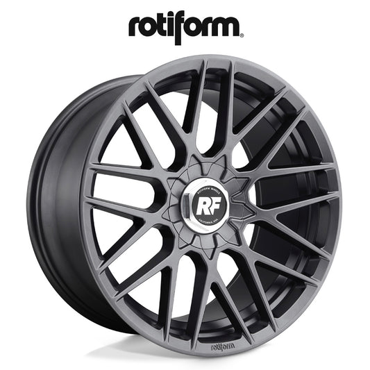 トヨタ ＧＲ８６(Toyota GR86)用 ロティフォーム エアロディスク(グロスホワイト)付き RSE 18x8.5J ET 35 フロント&リア マットアンスラサイト ホイール４本セット Rotiform RSE 18X8.5 5X100/4.5 70.1 VD +35 (消費税、送料込み)