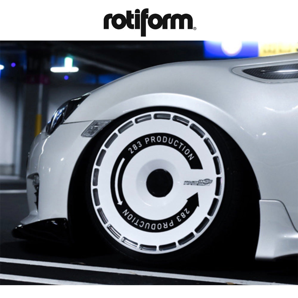トヨタ ＧＲ８６(Toyota GR86)用 ロティフォーム エアロディスク(グロスホワイト)付き RSE 18x8.5J ET 35 フロント&リア グロスシルバー ホイール４本セット Rotiform RSE 18X8.5 5X100/4.5 70.1 SL +35 (消費税、送料込み)