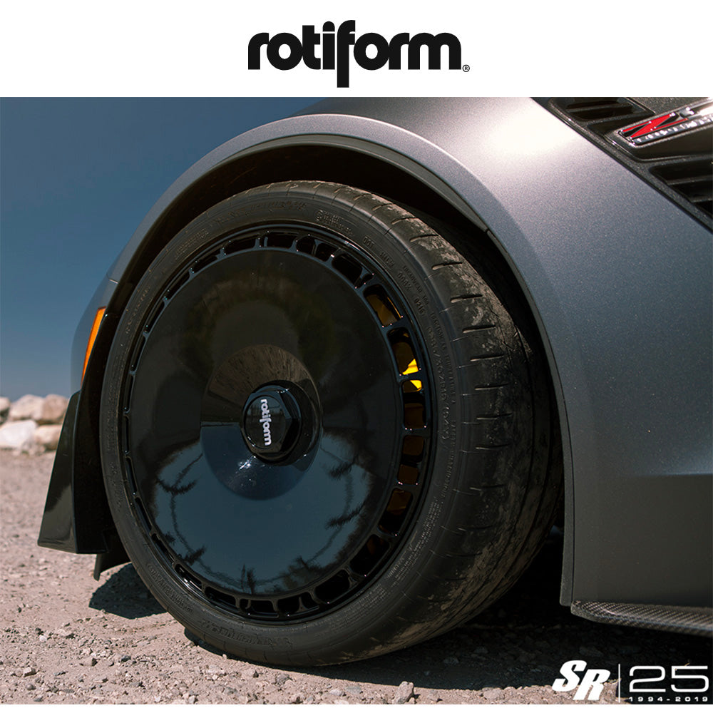 スバルＷＲＸ Ｓ４(Subaru WRX)用 ロティフォーム エアロディスク(グロスブラック)付き LAS-R 19x8.5J ET 45 フロント&リア グロスシルバー ホイール４本セット Rotiform LAS-R 19X8.5 5X112/4.5 72 SL 45MM  (消費税、送料込み)