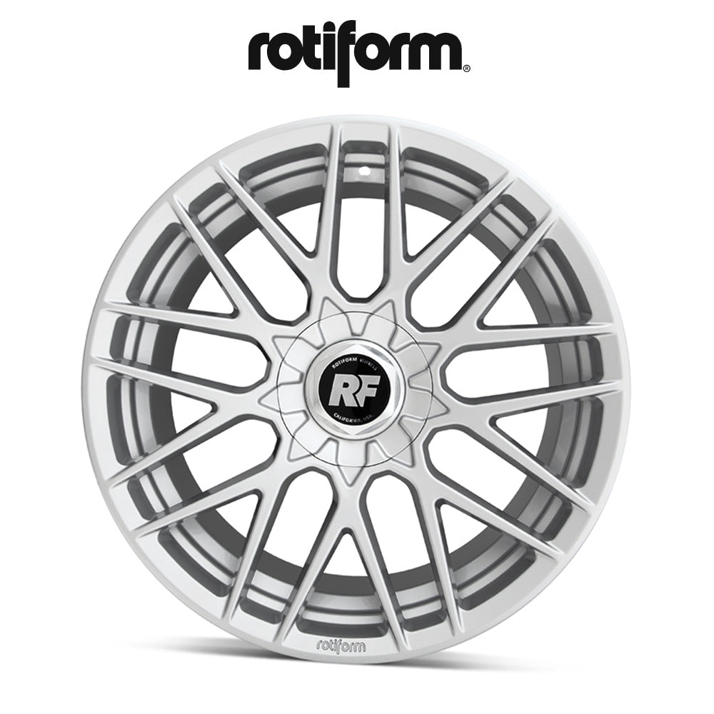 トヨタ ＧＲ８６(Toyota GR86)用 ロティフォーム エアロディスク(グロスホワイト)付き RSE 18x8.5J ET 35 フロント&リア グロスシルバー ホイール４本セット Rotiform RSE 18X8.5 5X100/4.5 70.1 SL +35 (消費税、送料込み)