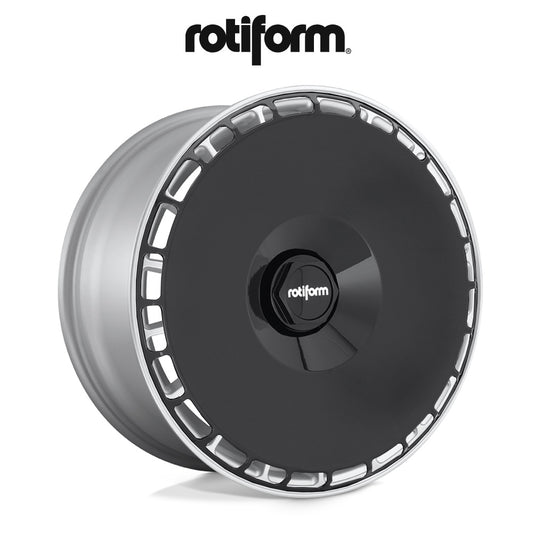 スバル ＷＲＸ Ｓ４用 ロティフォーム エアロディスク(グロスブラック)付き LAS-R 19x8.5J ET 45 フロント&リア グロスシルバー ホイール４本セット (消費税、送料込み)
