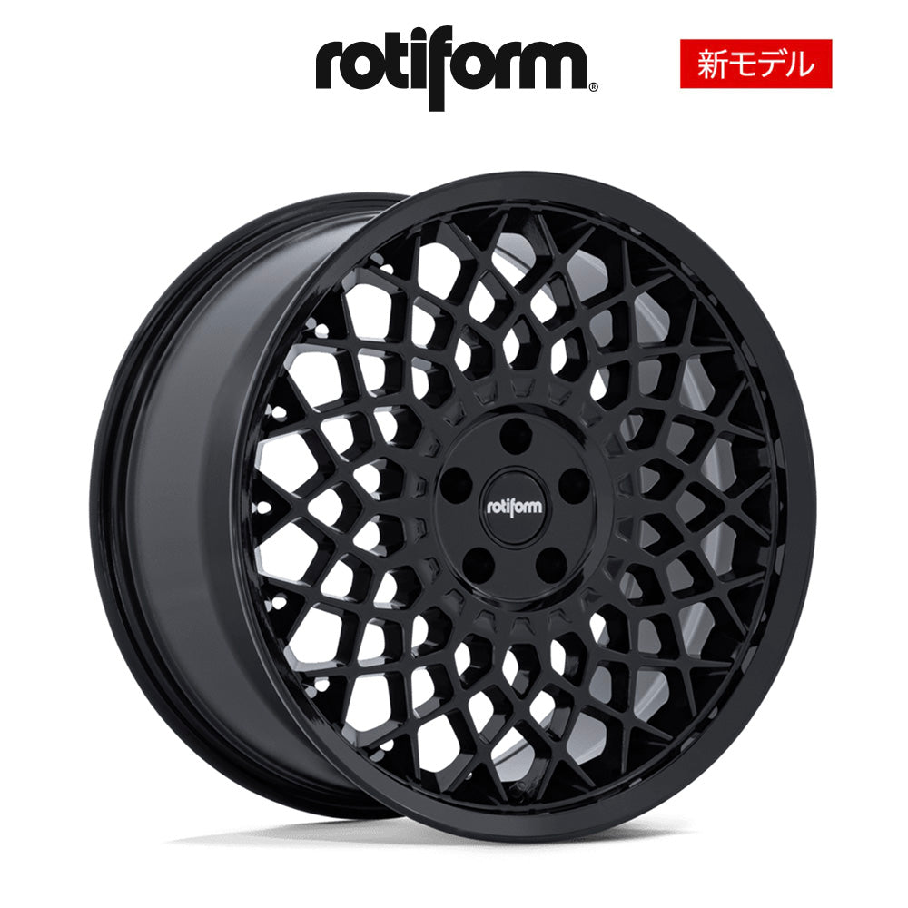 ホンダ シビック用 ロティフォーム CJJ 18x8.5J ET 35 フロント&リア グロスブラック フローフォームド アルミニウムホイール４本セット (消費税、送料込み)
