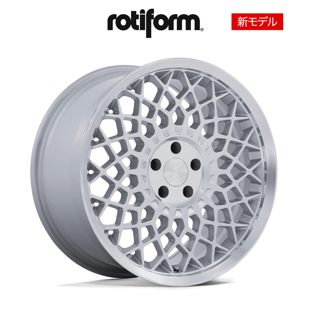 トヨタ ＧＲカローラ用 ロティフォーム CJJ 18x8.5J ET 35 フロント&リア グロスシルバー マシンドリップ フローフォーミング・アルミニウムホイール４本セット (消費税、送料込み)