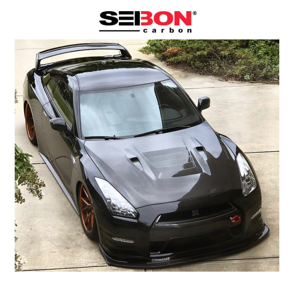 2009-2016年式日産 ＧＴ－Ｒ用 セイボンカーボン DSスタイル カーボンファイバー製ボンネット　Seibon Carbon DS-Style Carbon Fiber Hood For 2009-2016 Nissan GT-R (消費税、送料込み)