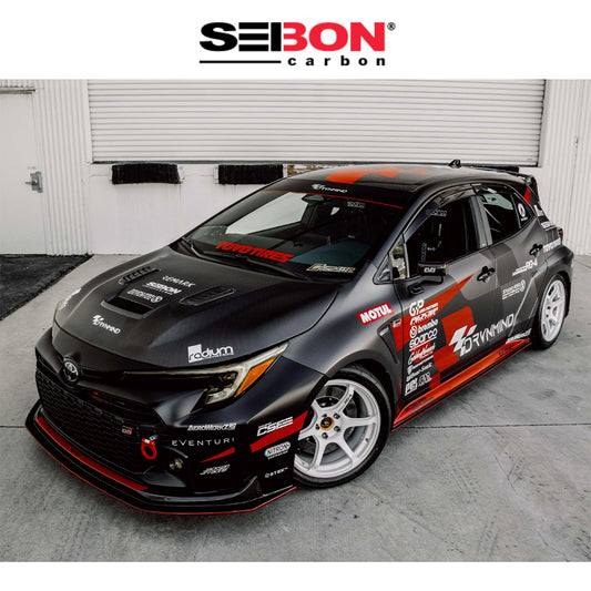 2023-2025年式トヨタ ＧＲカローラ用 セイボンカーボン VSスタイル カーボンファイバー製ボンネット　Seibon Carbon VS-Style Double-Sided Carbon Fiber Hood For 2023-2025 Toyota GR Corolla (消費税、送料込み)