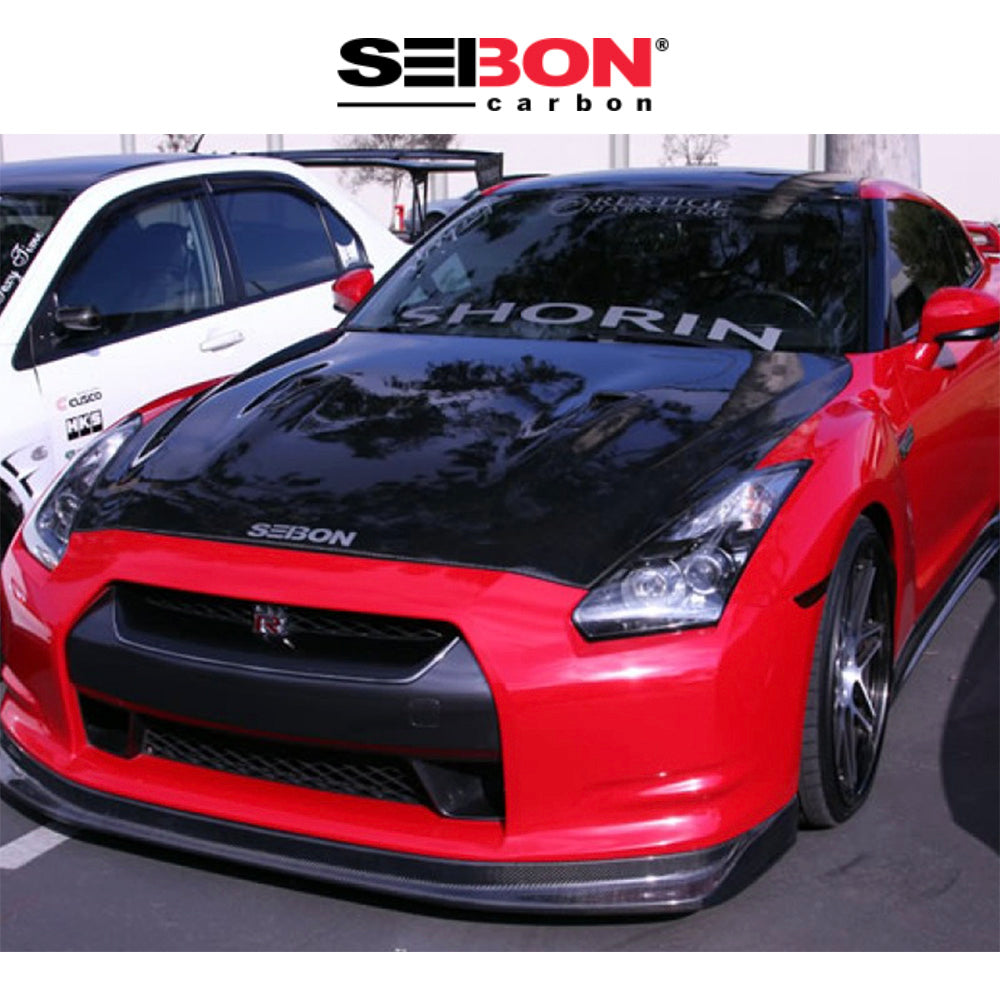 2009-2016年式日産 ＧＴ－Ｒ用 セイボンカーボン 純正スタイル カーボンファイバー製ボンネット　Seibon Carbon OEM-Style Carbon Fiber Hood For 2009-2016 Nissan GT-R (消費税、送料込み)