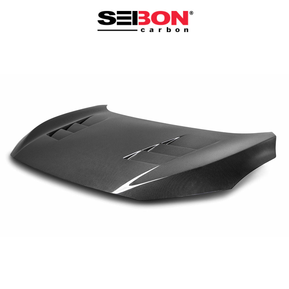 2016-2021年式 ホンダ シビック用 セイボンカーボン TSスタイル カーボンファイバー製ボンネット　Seibon Carbon TS-Style Carbon Fiber Hood For 2016-2021 Honda Civic 2DR/4DR (消費税、送料込み)