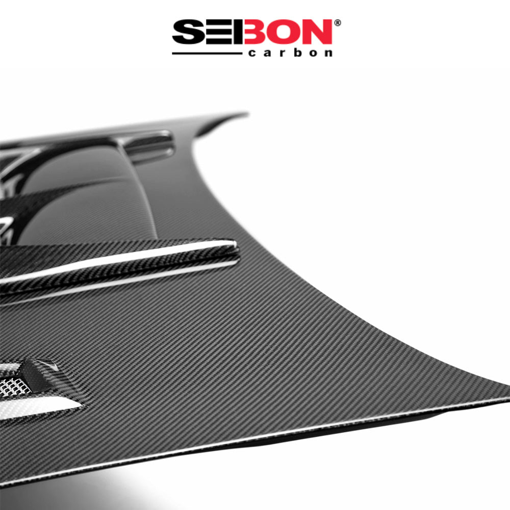 2006-2007年式 スバル WRX STI 用 セイボンカーボン CWスタイル カーボンファイバー製ボンネット　Seibon Carbon CW-Style Carbon Fiber Hood For 2006-2007 Subaru Impreza/WRX/STi (消費税、送料込み)