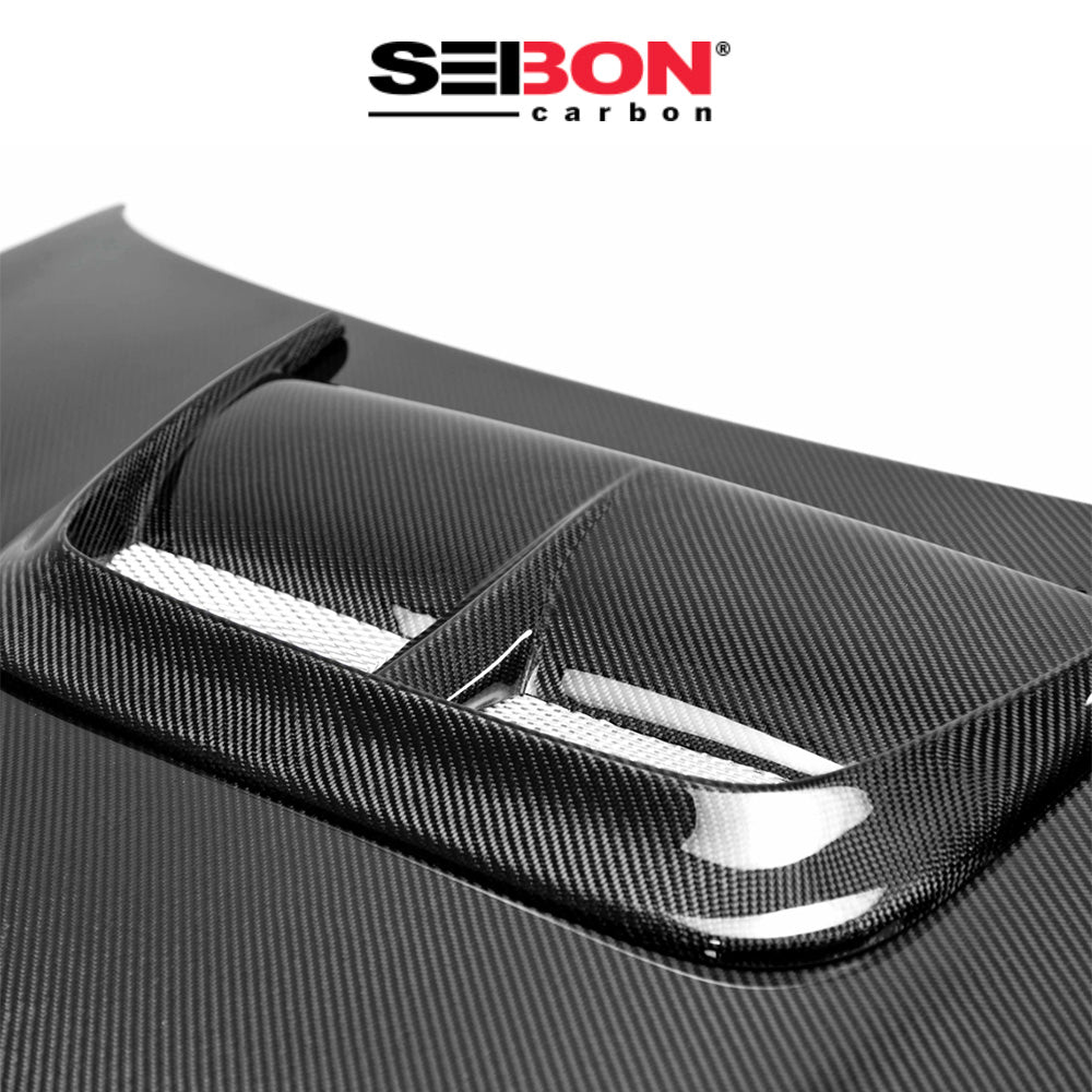 2006-2007年式 スバル WRX STI 用 セイボンカーボン CWスタイル カーボンファイバー製ボンネット　Seibon Carbon CW-Style Carbon Fiber Hood For 2006-2007 Subaru Impreza/WRX/STi (消費税、送料込み)