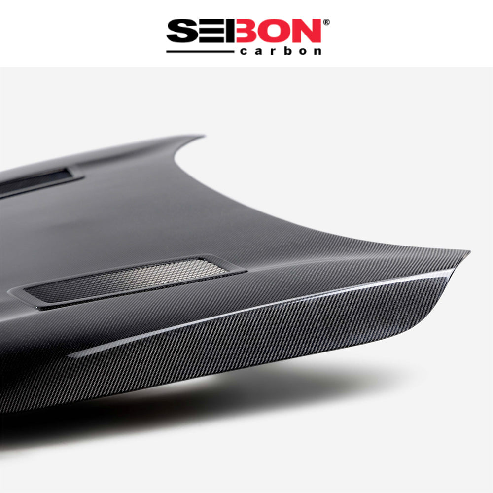 2023-2025年式 ホンダ シビック タイプＲ用 セイボンカーボン GTスタイル両面カーボンファイバーボンネット　GT-Style Double Sided Carbon Fiber Hood For 2023-2025 Honda Civic Type R (送料無料)