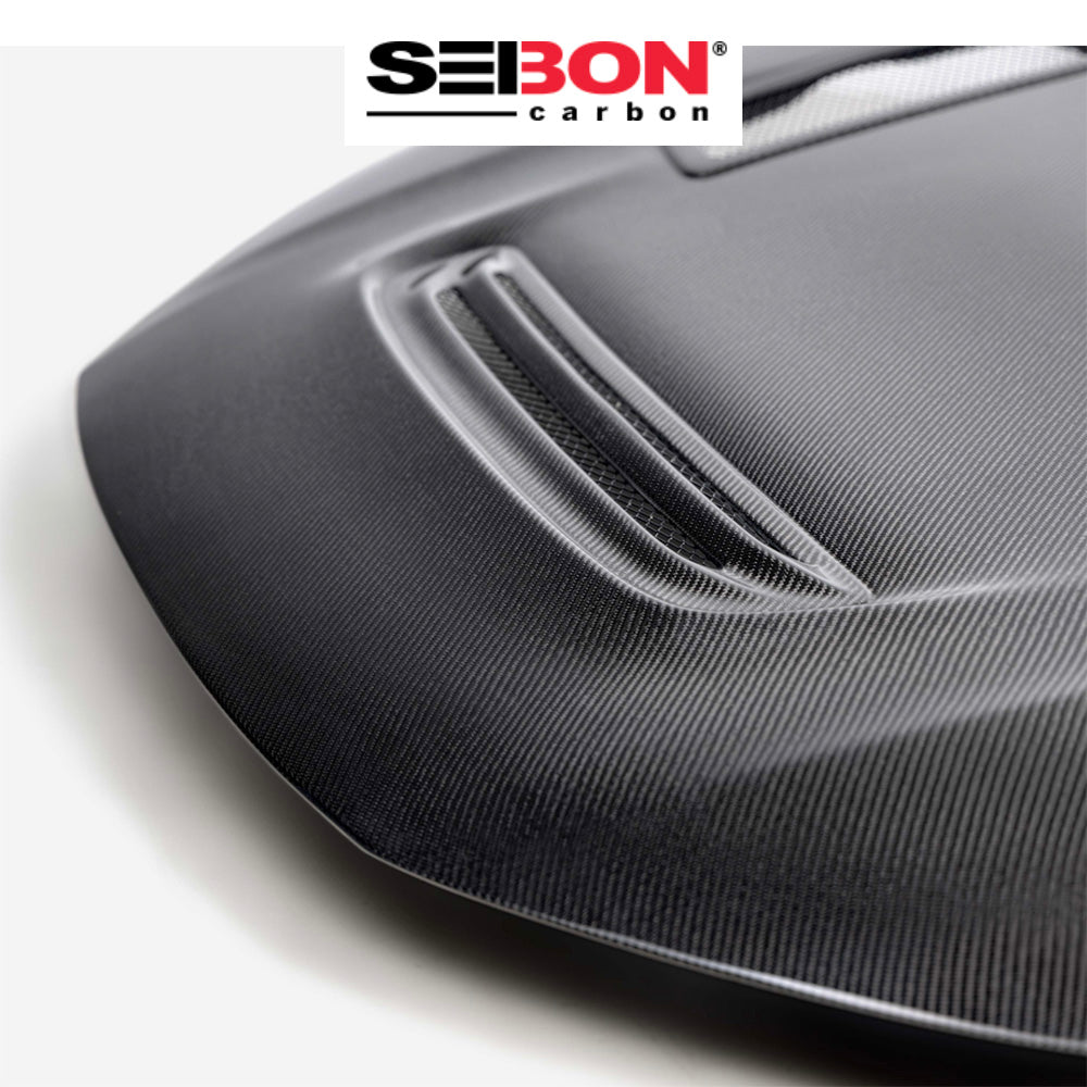 2023-2025年式 ホンダ シビック タイプＲ用 セイボンカーボン GTスタイル両面カーボンファイバーボンネット　GT-Style Double Sided Carbon Fiber Hood For 2023-2025 Honda Civic Type R (送料無料)