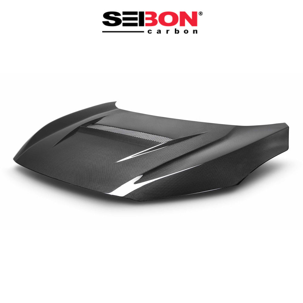 2016-2021年式 ホンダ シビック用 セイボンカーボン VSスタイル カーボンファイバー製ボンネット　Seibon Carbon VS-Style Carbon Fiber Hood For 2016-2021 Honda Civic 2DR/4DR (消費税、送料込み)