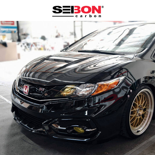 2014-2015年式 ホンダ シビック クーペ用 セイボンカーボン VS2スタイル カーボンファイバー製ボンネット　Seibon Carbon VSII-Style Carbon Fiber Hood For 2014-2015 Honda Civic 2DR (消費税、送料込み)