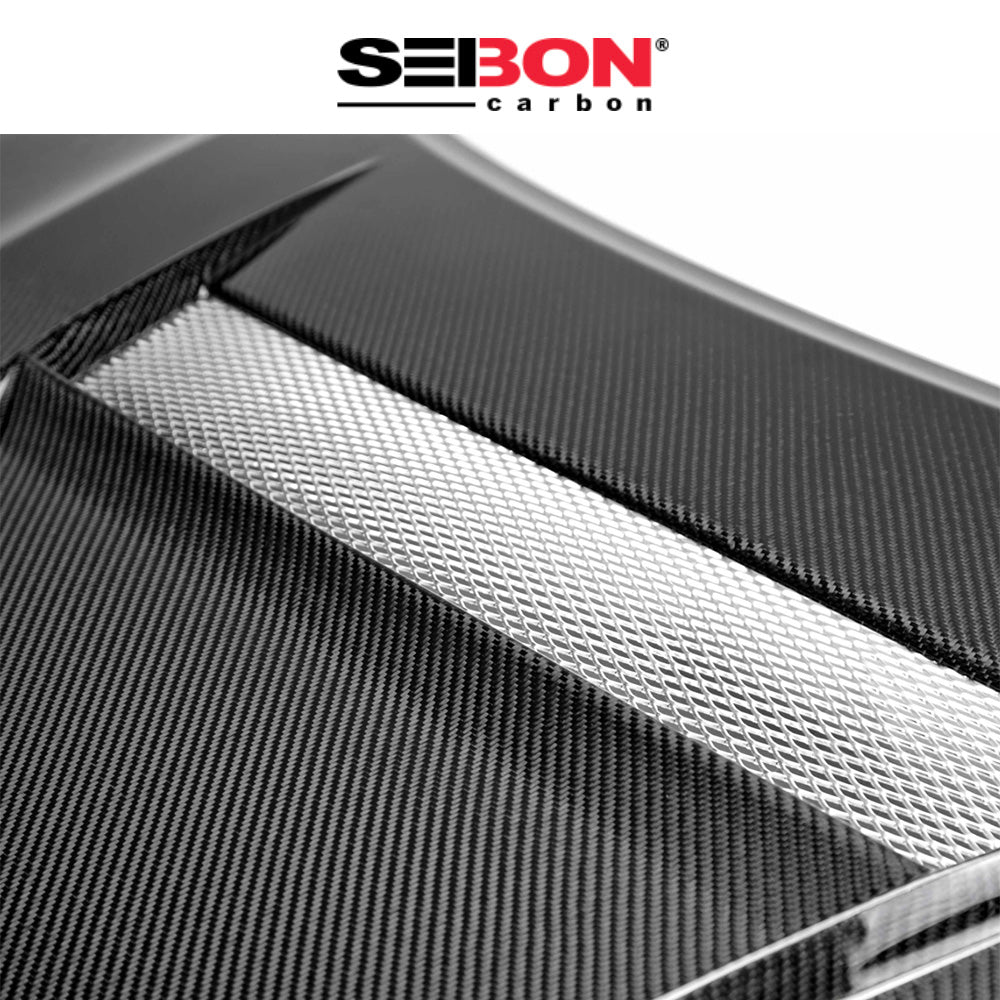 2014-2015年式 ホンダ シビック クーペ用 セイボンカーボン VS2スタイル カーボンファイバー製ボンネット　Seibon Carbon VSII-Style Carbon Fiber Hood For 2014-2015 Honda Civic 2DR (消費税、送料込み)