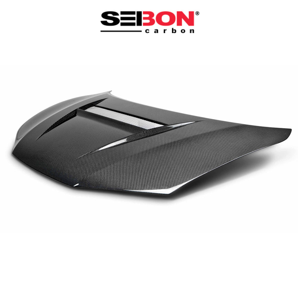 2014-2015年式 ホンダ シビック クーペ用 セイボンカーボン VS2スタイル カーボンファイバー製ボンネット　Seibon Carbon VSII-Style Carbon Fiber Hood For 2014-2015 Honda Civic 2DR (消費税、送料込み)