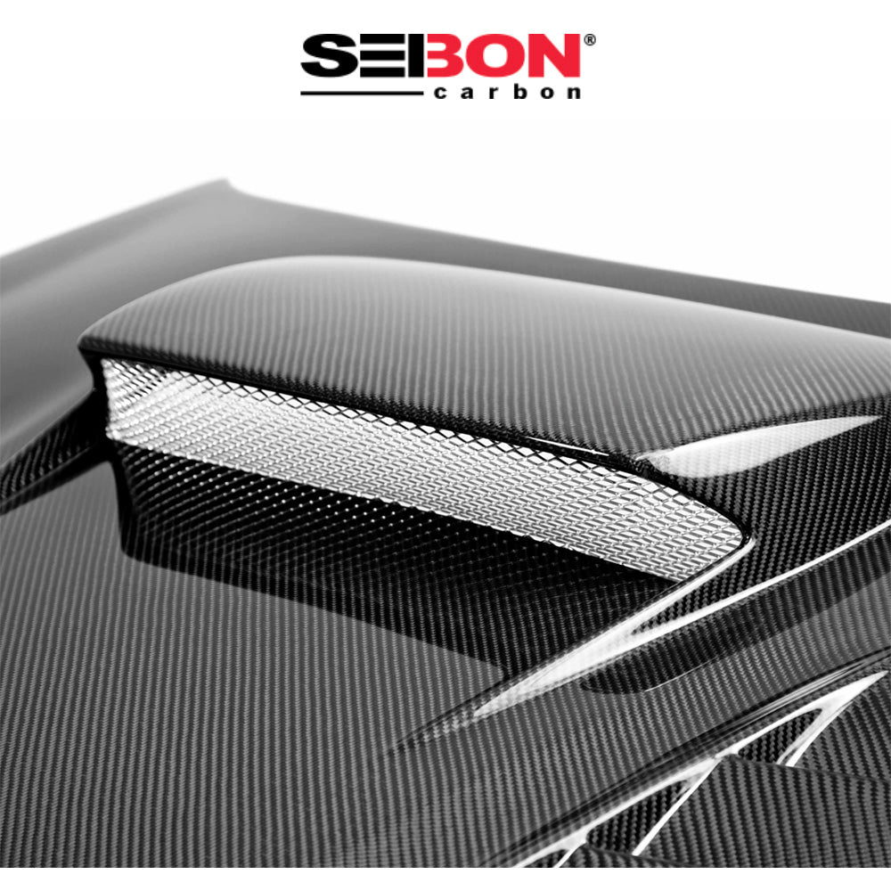 2006-2007年式 スバル WRX STI 用 セイボンカーボン CW２スタイル カーボンファイバー製ボンネット　Seibon Carbon CWII-Style Carbon Fiber Hood For 2006-2007 Subaru Impreza/WRX/STi (消費税、送料込み)