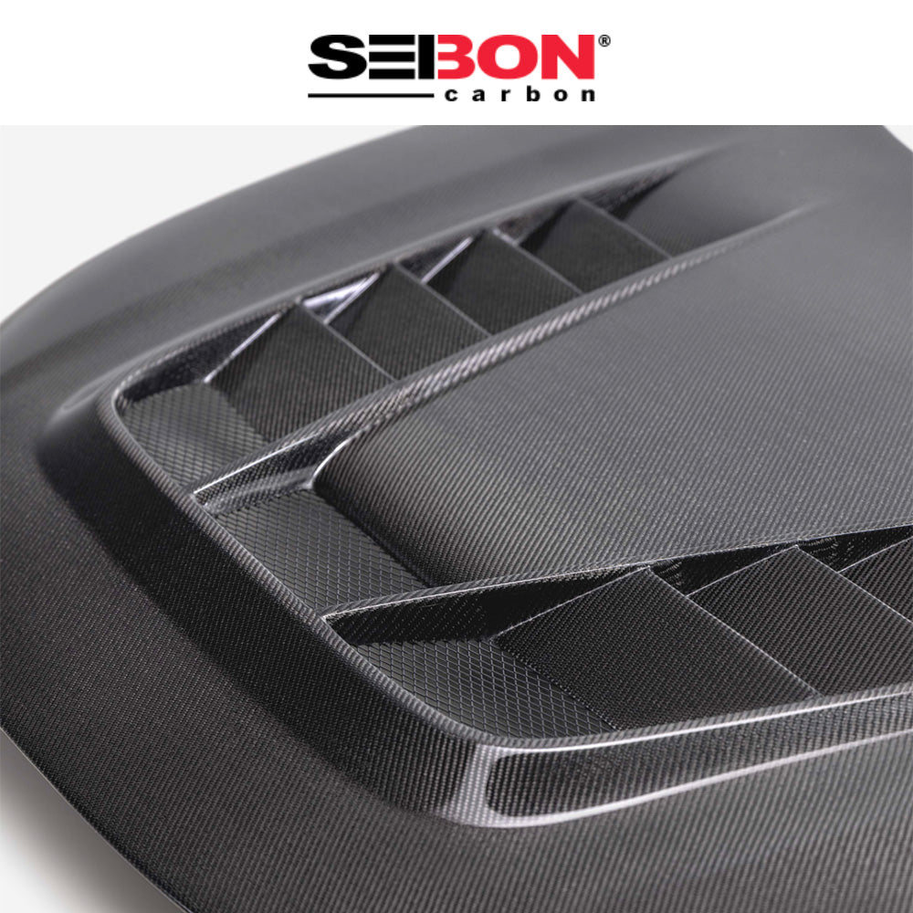 2023-2025年式 ホンダ シビック タイプＲ用 セイボンカーボン TVスタイル両面カーボンファイバーボンネット　TV-Style Double Sided Carbon Fiber Hood For 2023-2025 Honda Civic Type R (送料無料)