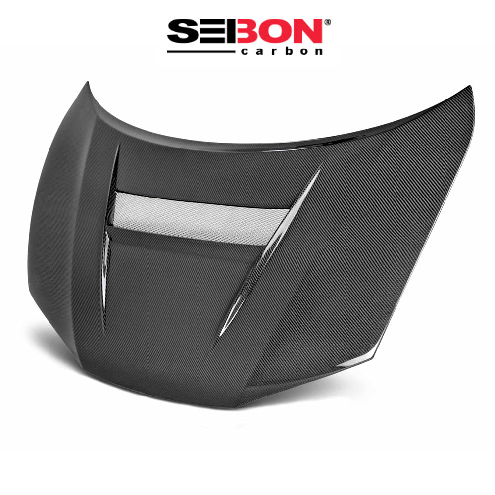 2014-2015年式 ホンダ シビック クーペ用 セイボンカーボン VS2スタイル カーボンファイバー製ボンネット　Seibon Carbon VSII-Style Carbon Fiber Hood For 2014-2015 Honda Civic 2DR (消費税、送料込み)