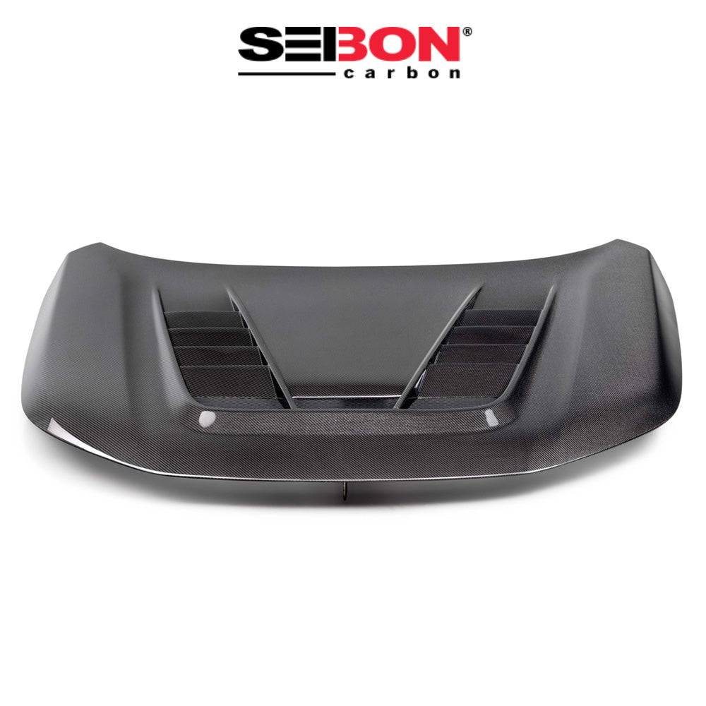 2023-2025年式 ホンダ シビック タイプＲ用 セイボンカーボン TVスタイル両面カーボンファイバーボンネット　TV-Style Double Sided Carbon Fiber Hood For 2023-2025 Honda Civic Type R (送料無料)