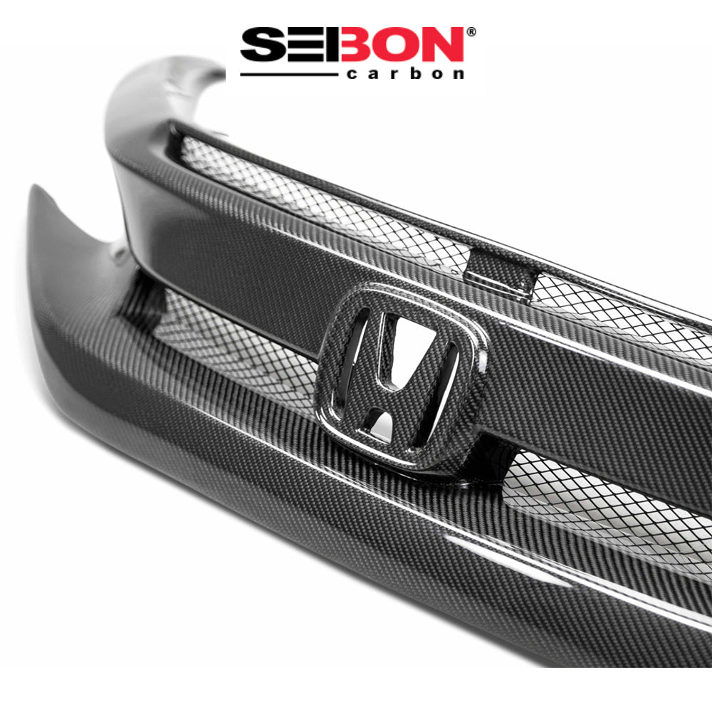 2016-2021年式 ホンダ シビック タイプR用 セイボンカーボン カーボンファイバー OEスタイル フロントグリル Seibon Carbon OE-Style Carbon Fiber Front Grille For 2016-2021 Honda Civic (送料無料)