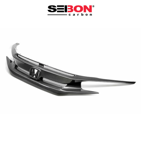 2016-2021年式 ホンダ シビック タイプR用 セイボンカーボン カーボンファイバー OEスタイル フロントグリル Seibon Carbon OE-Style Carbon Fiber Front Grille For 2016-2021 Honda Civic (送料無料)