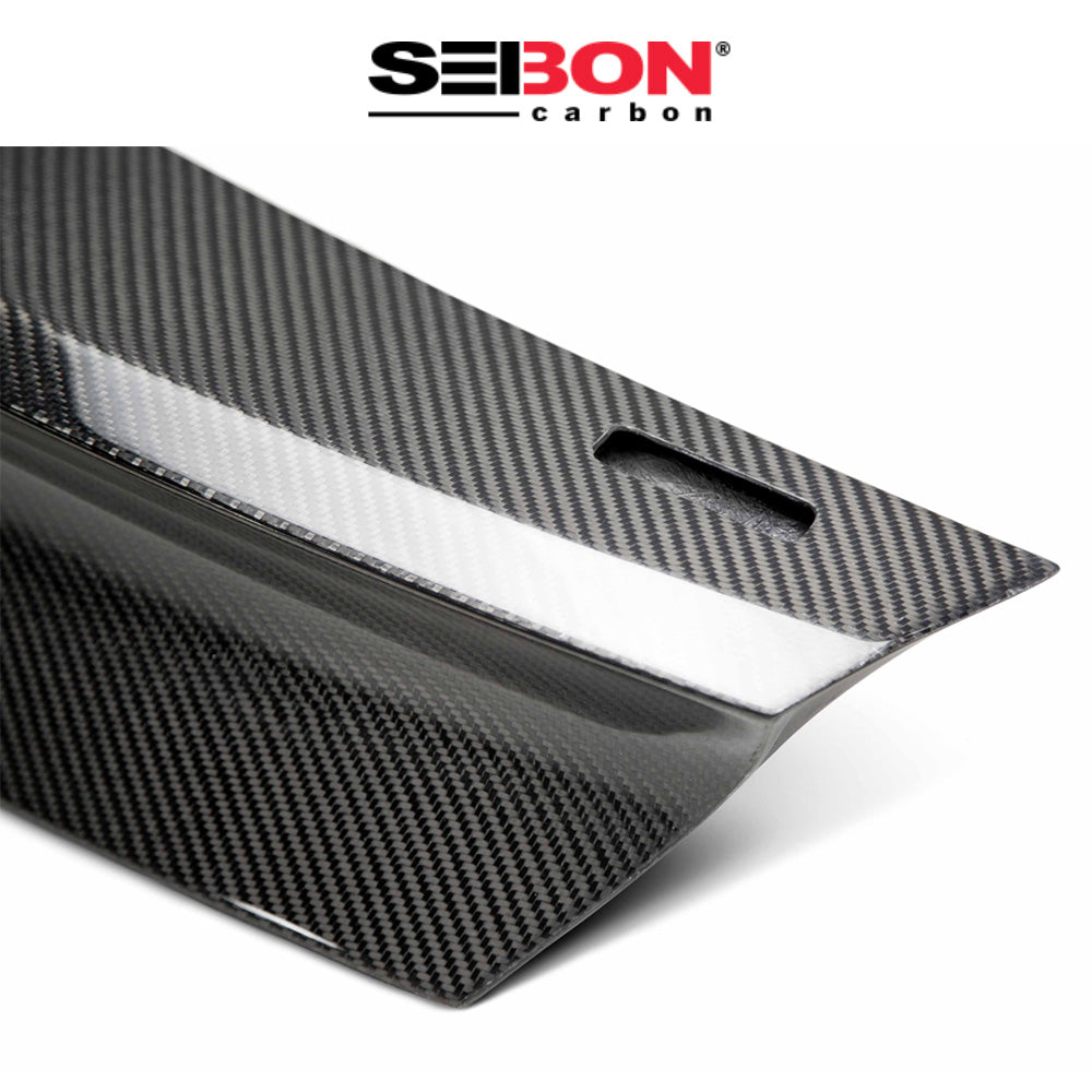 2014-2015年式 ホンダ シビック用 セイボンカーボン カーボンファイバー OE スタイル トランクガーニッシュ Seibon Carbon OE-Style Carbon Fiber Trunk Garnish For 2014-2015 Honda Civic 2DR Si (送料無料)