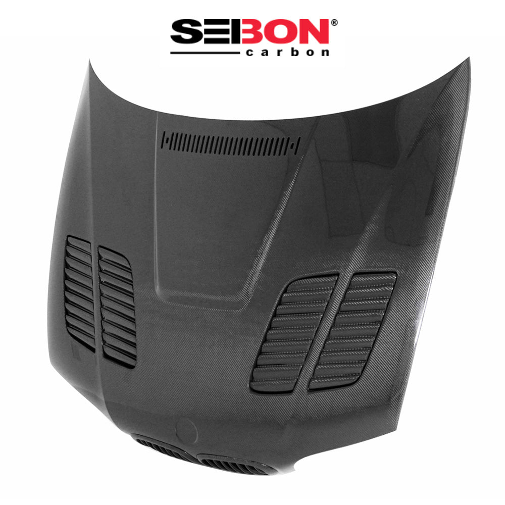 2001-2005年式 ＢＭＷ Ｍ３クーペ用 セイボンカーボン GTRスタイル カーボンファイバー製ボンネット　Seibon Carbon GTR-Style Carbon Fiber Hood For 2001-2005 BMW E46 M3 (消費税、送料込み)