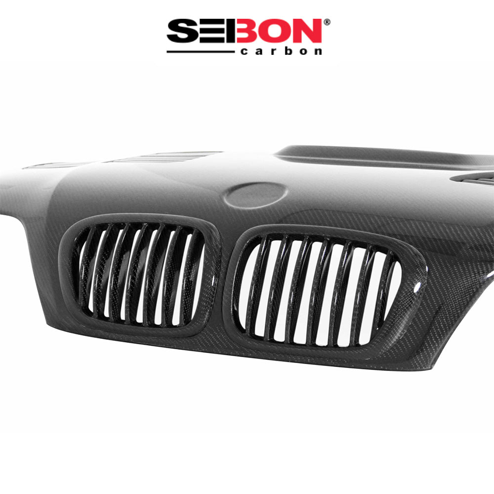 2001-2005年式 ＢＭＷ Ｍ３クーペ用 セイボンカーボン GTRスタイル カーボンファイバー製ボンネット　Seibon Carbon GTR-Style Carbon Fiber Hood For 2001-2005 BMW E46 M3 (消費税、送料込み)