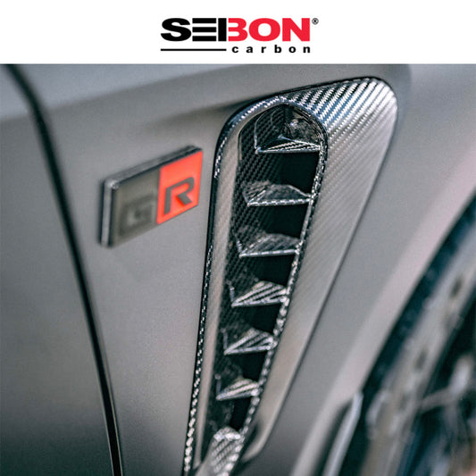 2023-2025年式トヨタ ＧＲカローラ用 セイボンカーボン ドライカーボンファイバー製フェンダーベントセット　Seibon Carbon Dry Carbon Fender Vents For 2023-2025 Toyota GR Corolla - Gloss (消費税、送料込み)