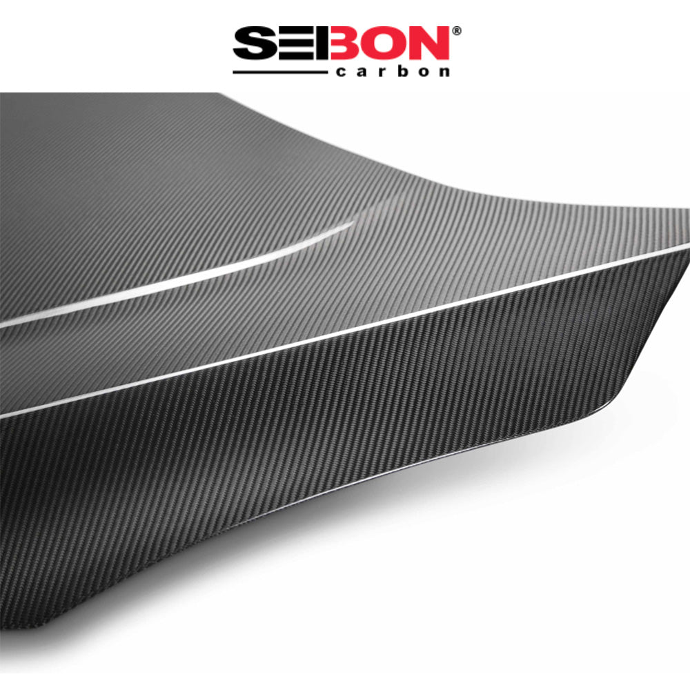 2016-2021年式 ホンダ シビック用 セイボンカーボン 純正スタイル カーボンファイバー製ボンネット　Seibon Carbon OE-Style Carbon Fiber Hood For 2016-2021 Honda Civic 2DR/4DR (消費税、送料込み)