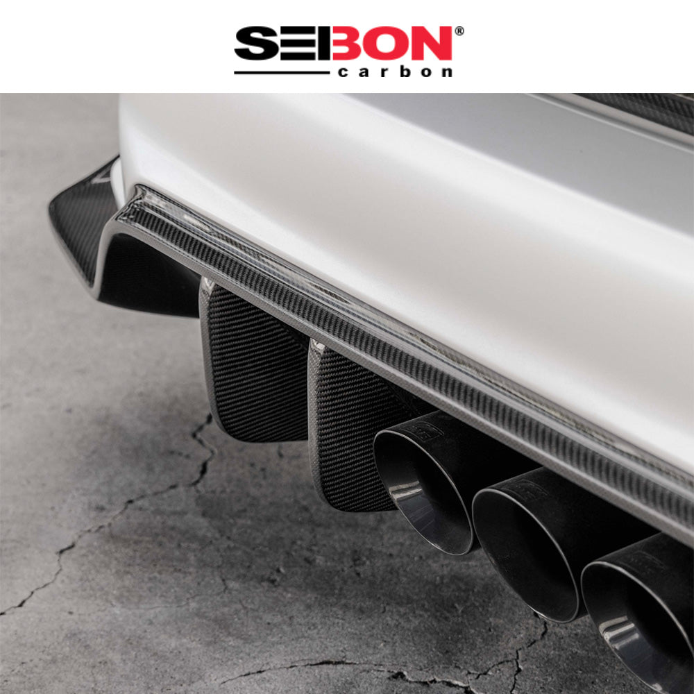 2023-2025年式 ホンダ シビック タイプＲ用 セイボンカーボン MBスタイルカーボンファイバーリアディフューザー　MB-Style Carbon Fiber Rear Diffuser For 2023-2025 Honda Civic Type R (送料無料)