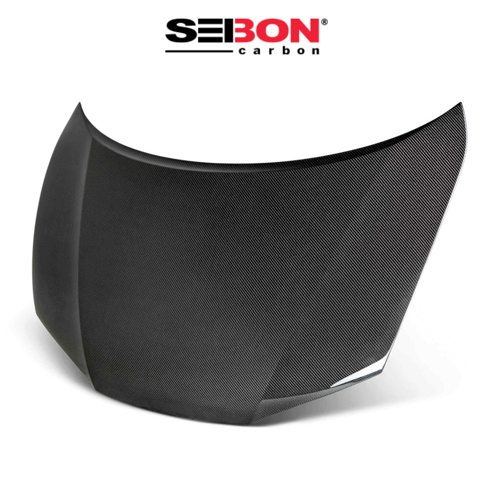 2014-2015年式 ホンダ シビック クーペ用 セイボンカーボン 純正スタイル カーボンファイバー製ボンネット　Seibon Carbon OEM-Style Carbon Fiber Hood For 2014-2015 Honda Civic 2DR (消費税、送料込み)