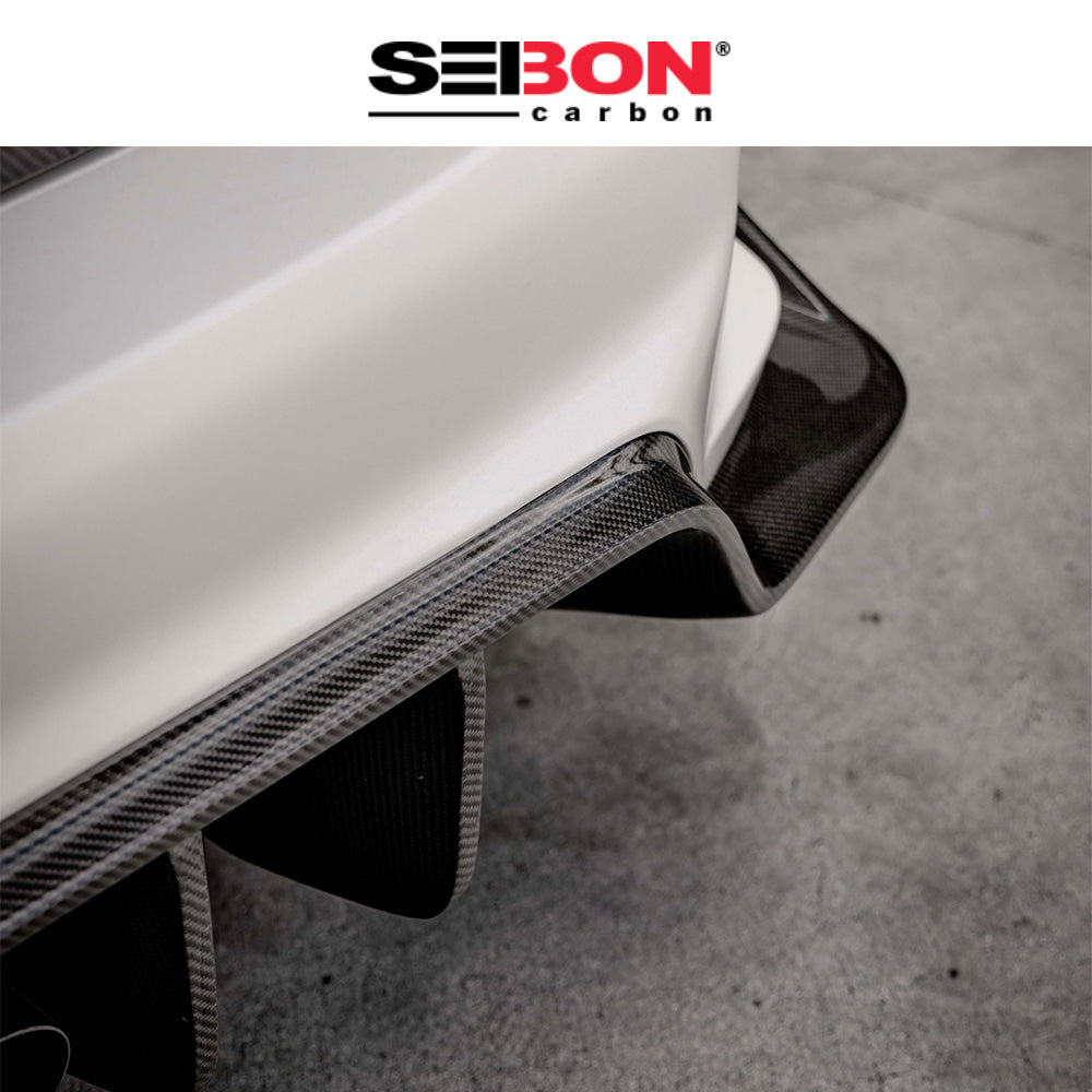 2023-2025年式 ホンダ シビック タイプＲ用 セイボンカーボン MBスタイルカーボンファイバーリアディフューザー　MB-Style Carbon Fiber Rear Diffuser For 2023-2025 Honda Civic Type R (送料無料)