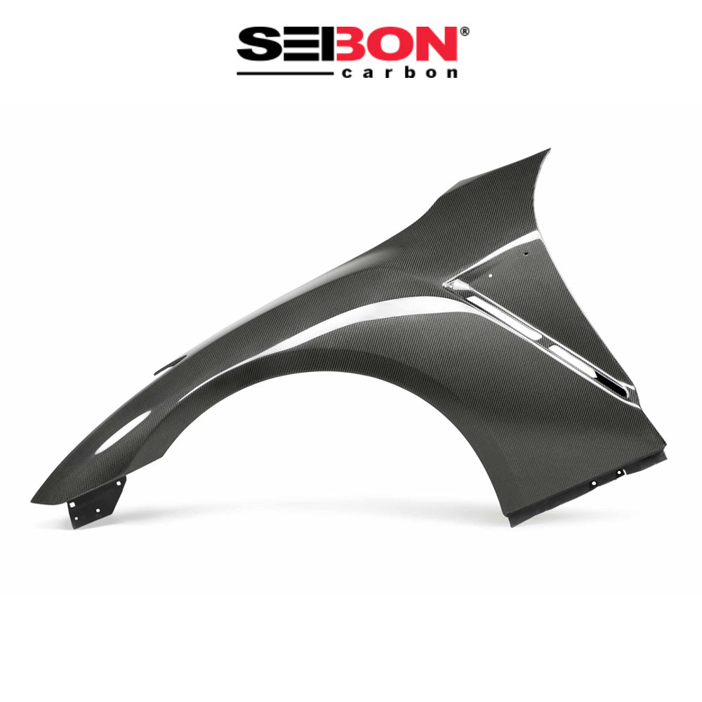 2009-2024年式日産 ＧＴ－Ｒ用 セイボンカーボン 純正スタイルのカーボンファイバー製フロントフェンダーセット　Seibon Carbon OEM-Style Carbon Fiber Front Fenders For 2009-2024 Nissan GT-R (送料無料)