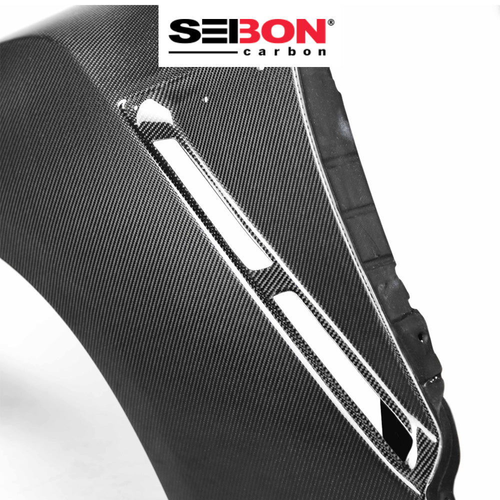 2009-2024年式日産 ＧＴ－Ｒ用 セイボンカーボン 純正スタイルのカーボンファイバー製フロントフェンダーセット　Seibon Carbon OEM-Style Carbon Fiber Front Fenders For 2009-2024 Nissan GT-R (送料無料)