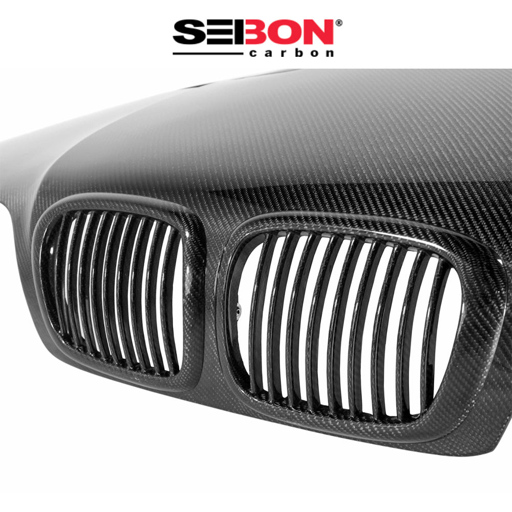 1997-2003年式 ＢＭＷ ５シリーズ用 セイボンカーボン GTRスタイル カーボンファイバー製ボンネット　Seibon Carbon GTR-Style Carbon Fiber Hood For 1997-2003 BMW E39 (消費税、送料込み)