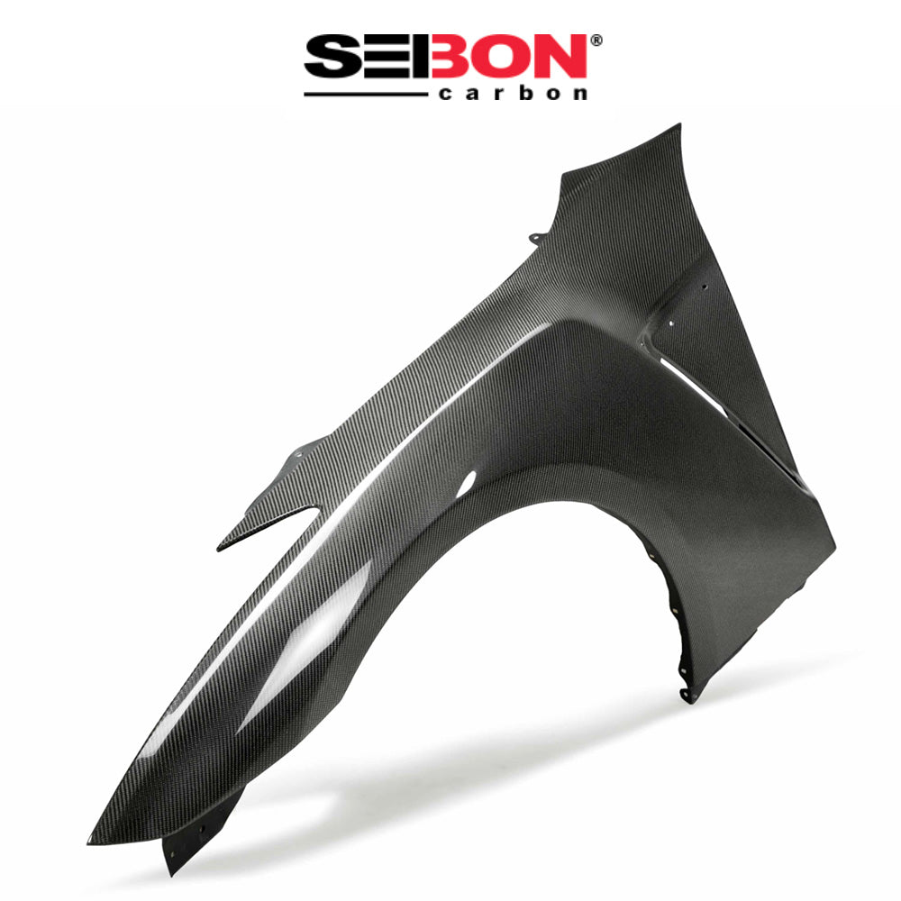 2009-2024年式日産 ＧＴ－Ｒ用 セイボンカーボン 純正スタイルのカーボンファイバー製フロントフェンダーセット　Seibon Carbon OEM-Style Carbon Fiber Front Fenders For 2009-2024 Nissan GT-R (送料無料)