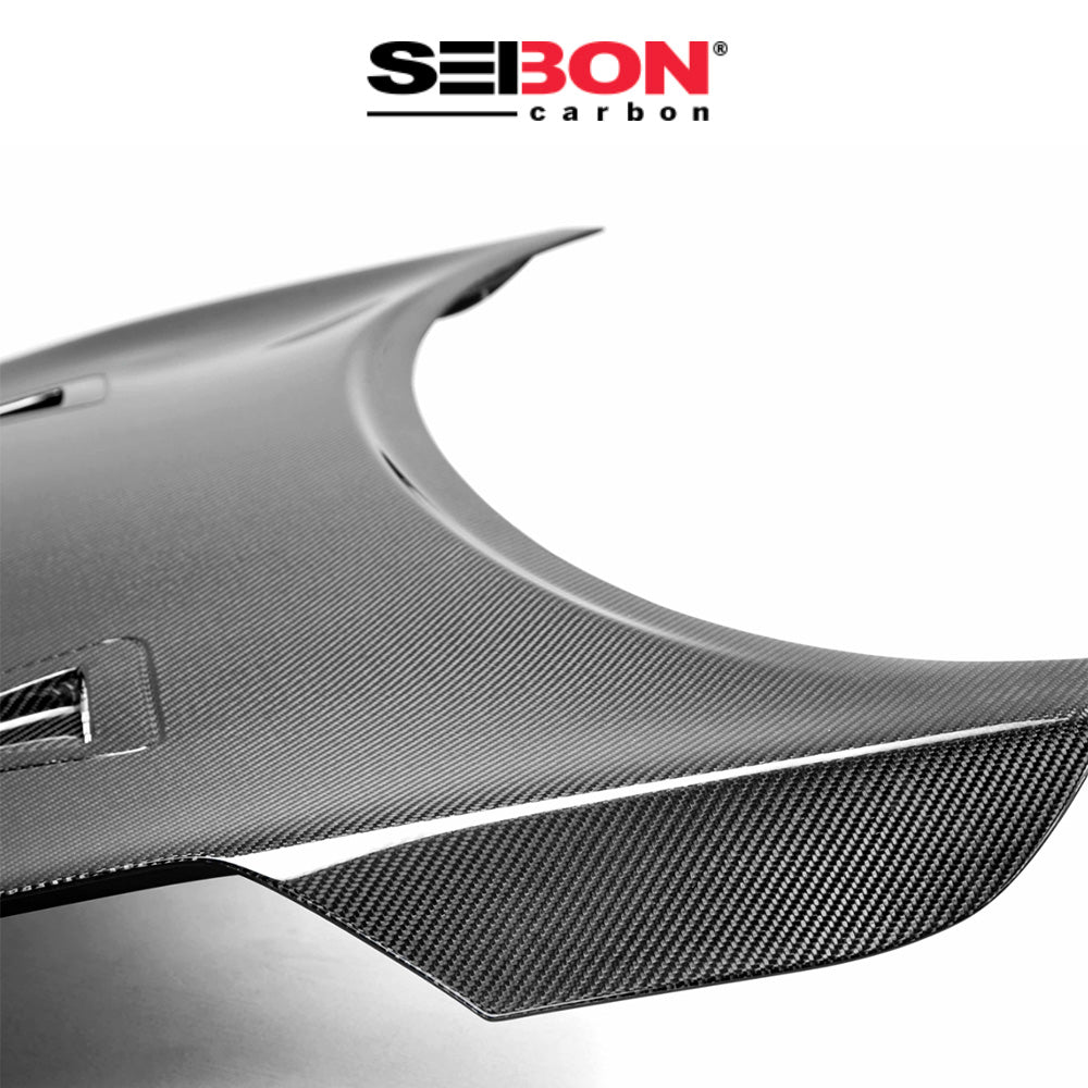 2011-2017年式日産 ジューク用 セイボンカーボン GTRスタイル カーボンファイバー製ボンネット　Seibon Carbon GTR-Style Carbon Fiber Hood For 2011-2017 Nissan Juke (消費税、送料込み)