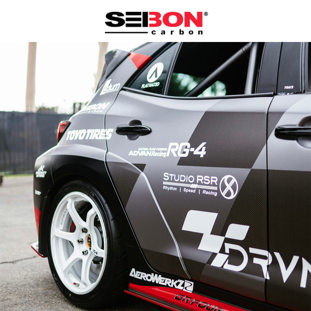 2023-2025年式トヨタ ＧＲカローラ用 セイボンカーボン カーボンファイバー製リアドアセット　Seibon Carbon Carbon Fiber Rear Doors For 2023-2025 Toyota GR Corolla (消費税、送料込み)