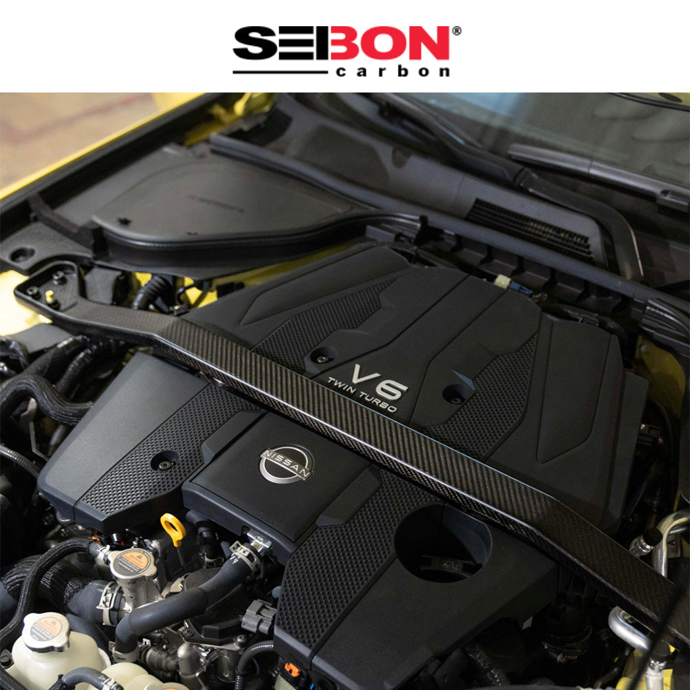 2023-2025年式 日産 フェアレディ Z用 セイボンカーボン カーボンファイバー製フロントストラットブレース Carbon Fiber Front Strut Brace For 2023-2025 Nissan Z (送料無料)