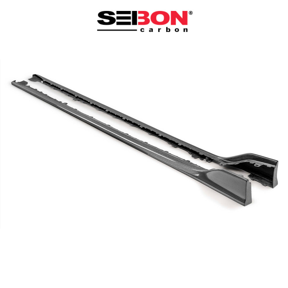 2023-2025年式 ホンダ シビック タイプＲ用 セイボンカーボン MBスタイルカーボンファイバーサイドスカート　MB-Style Carbon Fiber Side Skirts For 2023-2025 Honda Civic Type R (送料無料)