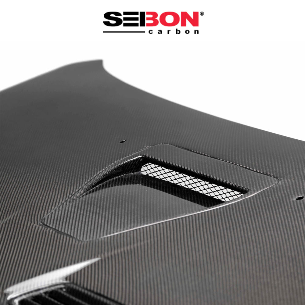 2008-2015年式 三菱 ランサー エボリューション Ⅹ用 セイボンカーボン 純正スタイル カーボンファイバー製ボンネット　Seibon Carbon OEM-Style Carbon Fiber Hood For 2008-2015 Mitsubishi Lancer EVO X (消費税、送料込み)