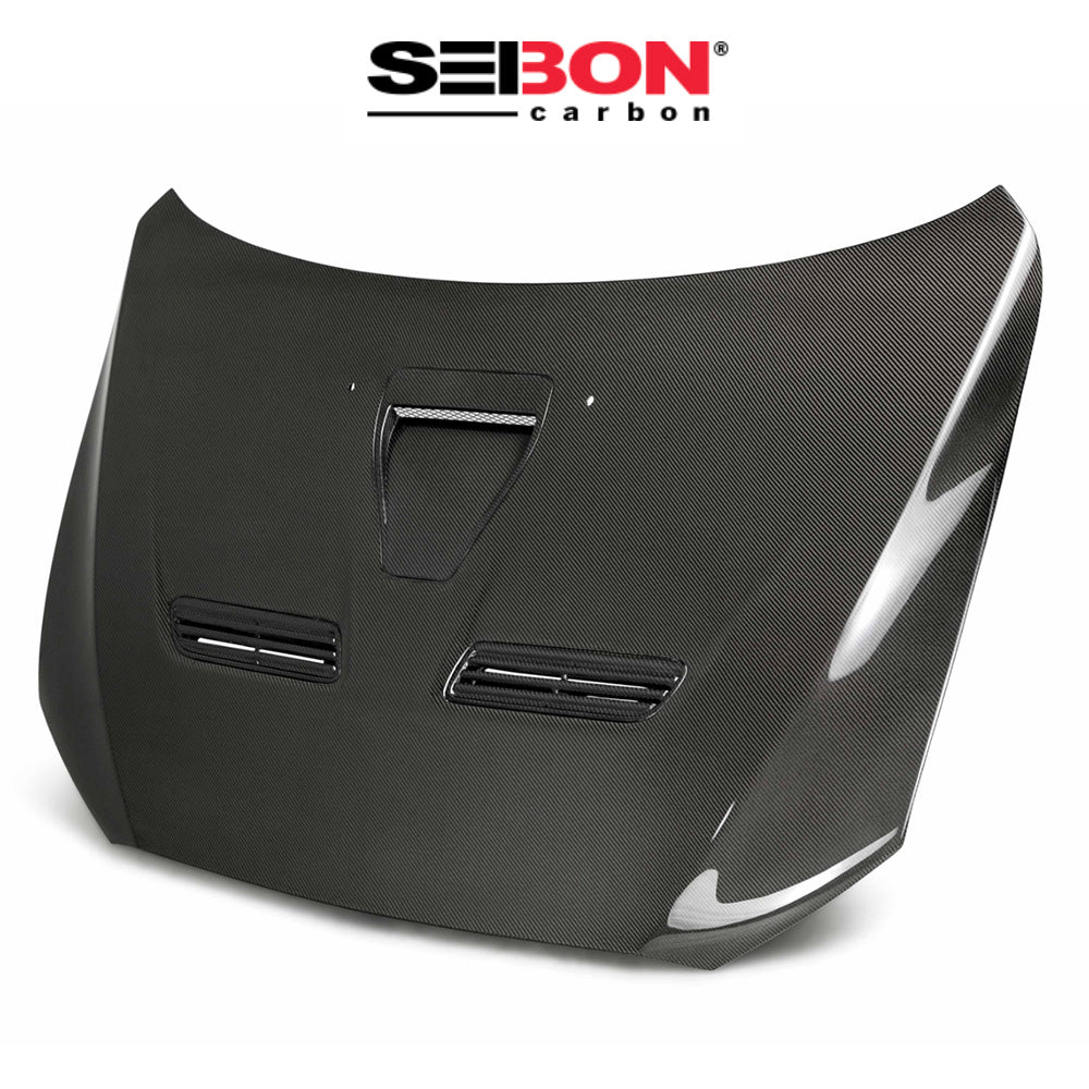 2008-2015年式 三菱 ランサー エボリューション Ⅹ用 セイボンカーボン 純正スタイル カーボンファイバー製ボンネット　Seibon Carbon OEM-Style Carbon Fiber Hood For 2008-2015 Mitsubishi Lancer EVO X (消費税、送料込み)