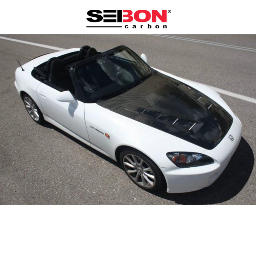 2000-2009年式ホンダ Ｓ２０００用 セイボンカーボン MGスタイル カーボンファイバー製ボンネット　Seibon Carbon MG-Style Carbon Fiber Hood For 2000-2009 Honda S2000 (消費税、送料込み)