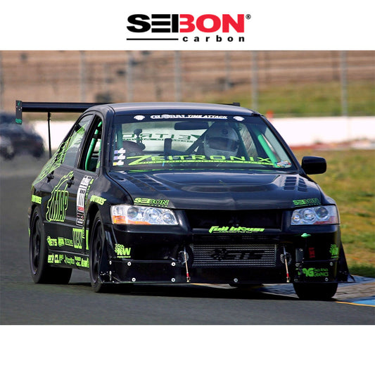 2003-2006年式三菱ランサーエボリューション用 セイボンカーボン CW２スタイル カーボンファイバー製ボンネット　Seibon Carbon CWII-Style Carbon Fiber Hood For 2003-2006 Mitsubishi Lancer EVO (消費税、送料込み)
