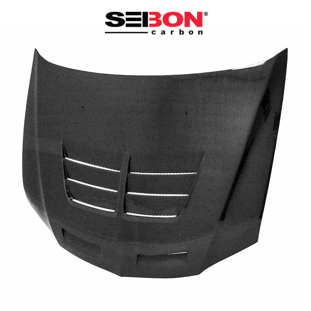 2003-2006年式三菱ランサーエボリューション用 セイボンカーボン TS２スタイル カーボンファイバー製ボンネット　Seibon Carbon TSII-Style Carbon Fiber Hood For 2003-2006 Mitsubishi Lancer EVO (消費税、送料込み)