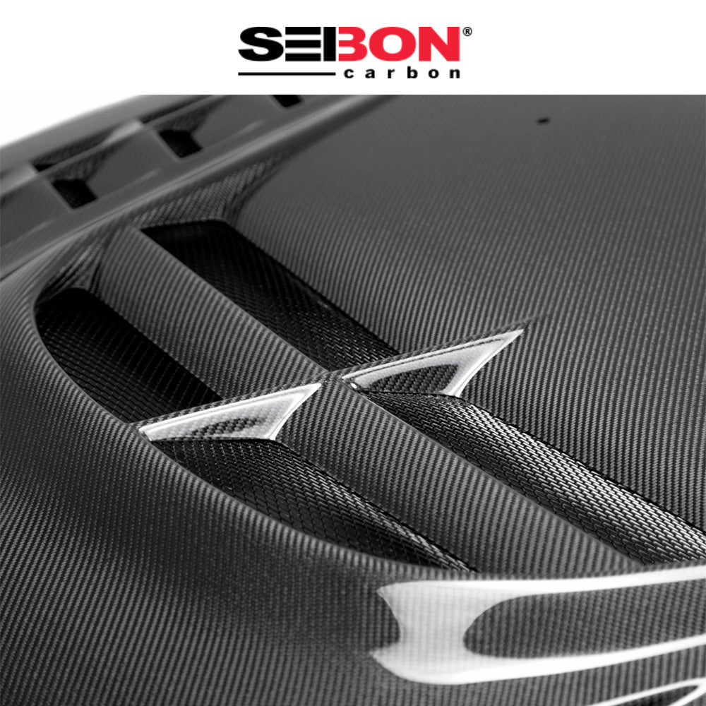 2003-2006年式三菱ランサーエボリューション用 セイボンカーボン CW２スタイル カーボンファイバー製ボンネット　Seibon Carbon CWII-Style Carbon Fiber Hood For 2003-2006 Mitsubishi Lancer EVO (消費税、送料込み)