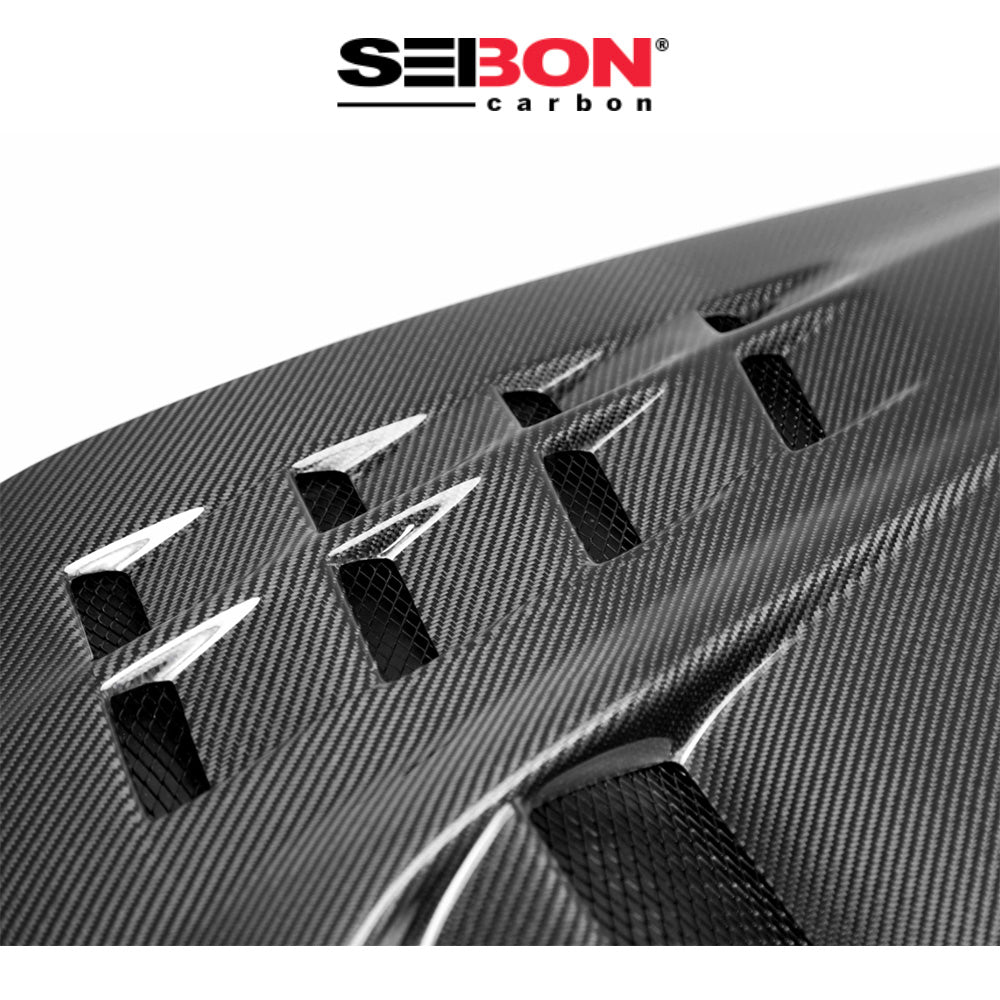 2003-2006年式三菱ランサーエボリューション用 セイボンカーボン CW２スタイル カーボンファイバー製ボンネット　Seibon Carbon CWII-Style Carbon Fiber Hood For 2003-2006 Mitsubishi Lancer EVO (消費税、送料込み)